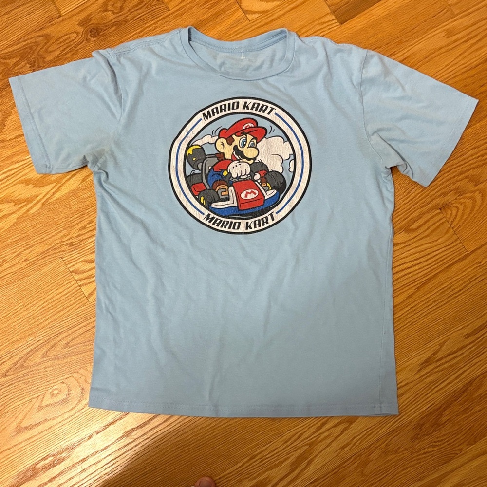 Mario Kart Light Blue Kids T-Shirt